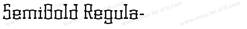 SemiBold Regula字体转换